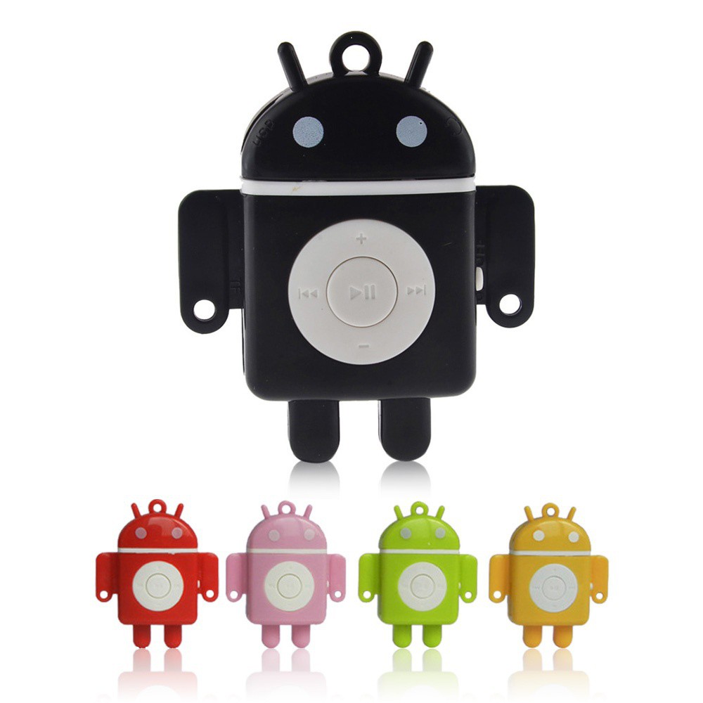 LARIS Android Robot MP3 Player TF card with Small Clip.