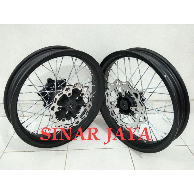 velg set velg jari wr155 Whellset Supermoto YAMAHA WR155 350 300 17 tromol original wr155 pnp wr155