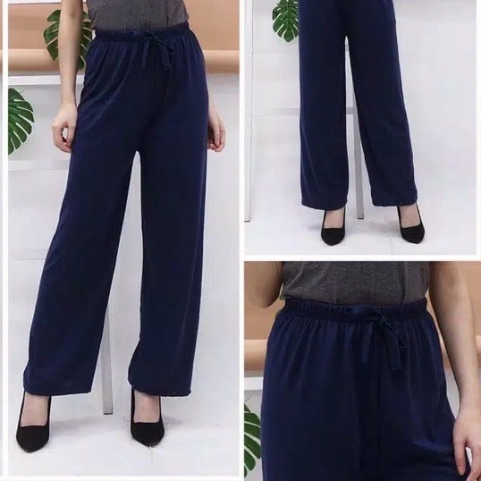 BASIC KULOT PANJANG HIGHWAIST PREMIUM-BASIC NAVY