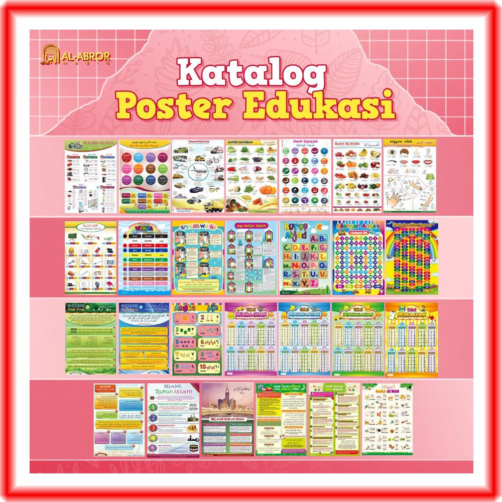 Jual Poster Edukasi Anak Islam Poster Edukatif Kosa Kata Bahasa Arab ...