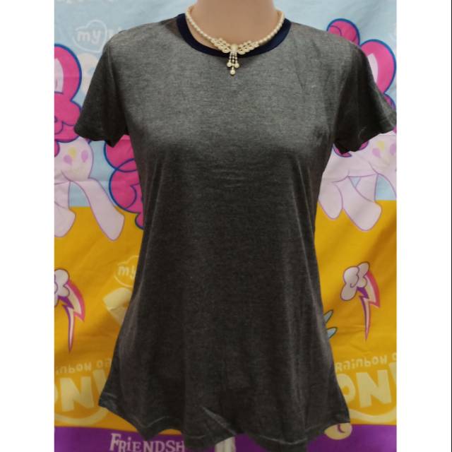 Kaos wanita oblong polos