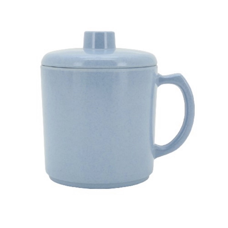 Mug Gelas Melamine  + Tutup 600 ML ONYX | Mug Gelas Warna SNI Food Grade