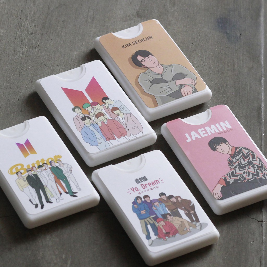 KPOP POCKET HAND SANITIZER 18ml / BTS BUTTER / NCT DREAM / JAEMIN / KIM SEOKJIN