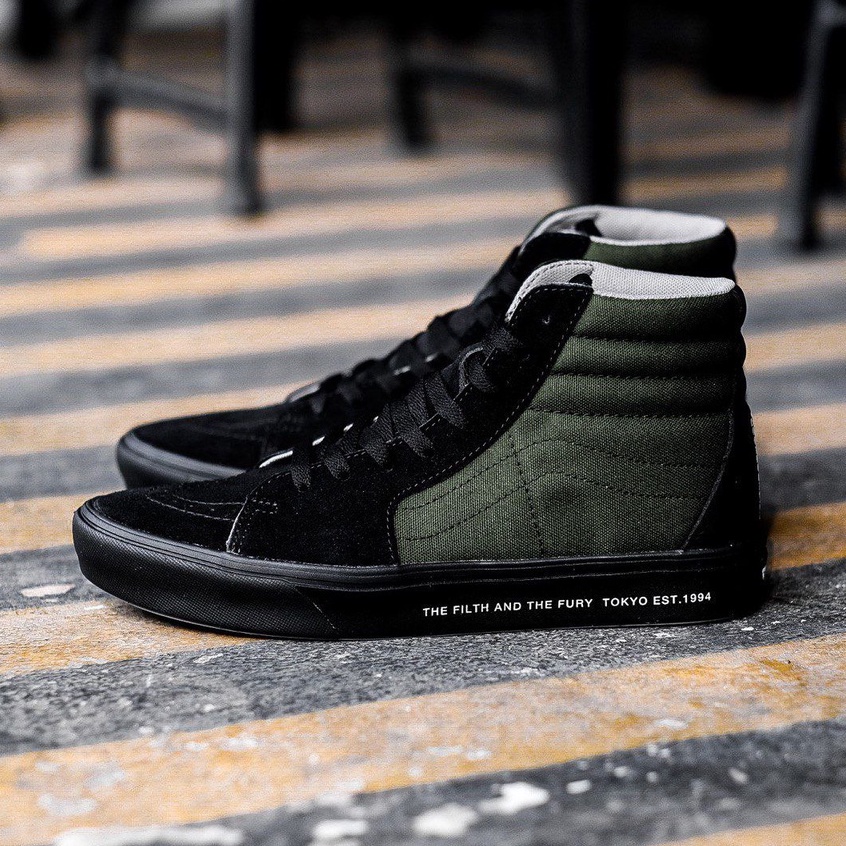 VANS SK8-HI COMFYCUSH x NEIGHBORHOOD BLACK/WASABI ORIGINAL 100%