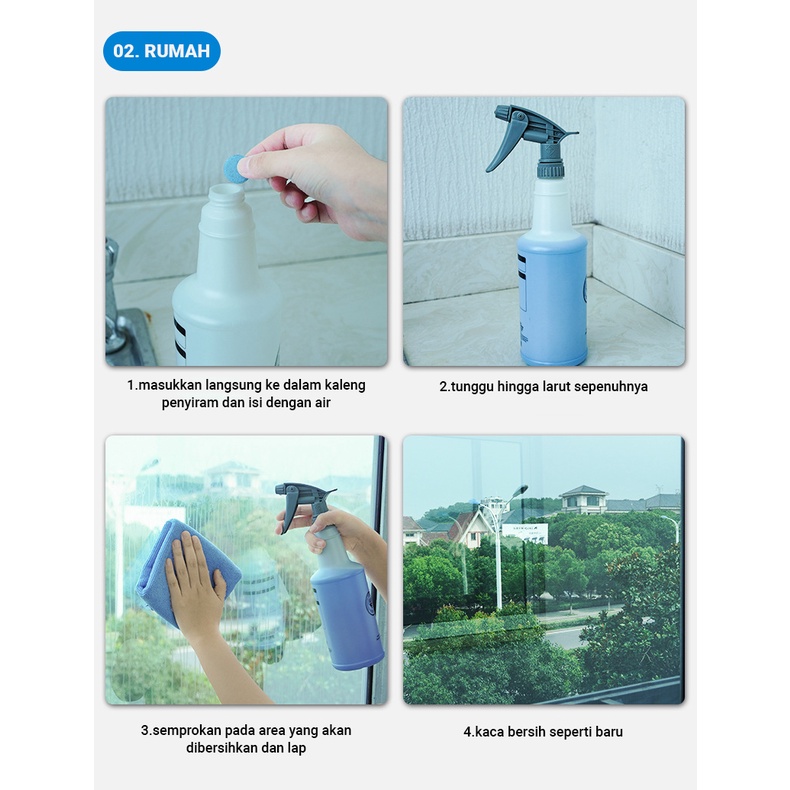 Tablet Wiper Pembersih Kaca Mobil / Glass Cleaner Anti Noda