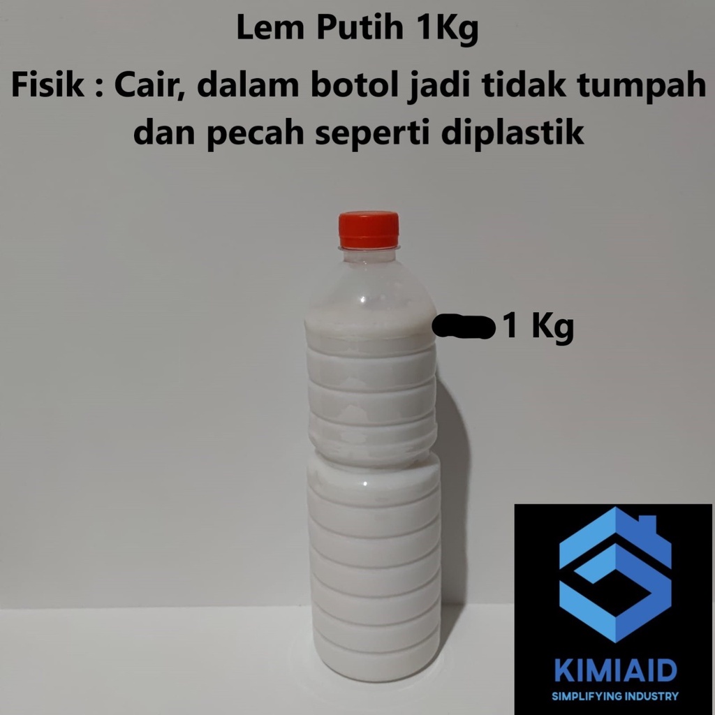 Lem Putih 1Kg - Lem Kayu Lem PVAC Lem Fox Perekat Kertas - Lem Fox Putih White Adhesive PVAC Kayu