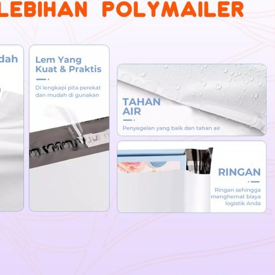 

➳ Plastik Packing Polymailer Warna Putih 38x52 isi 100 pcs Tebal Glossy ☊
