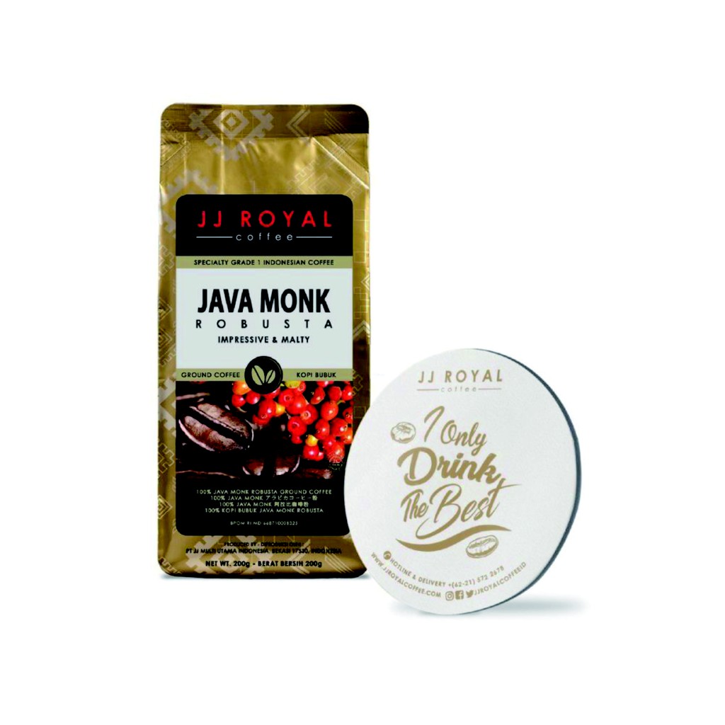 

JJ ROYAL JAVA MONK ROBUSTA 200GR BIJI