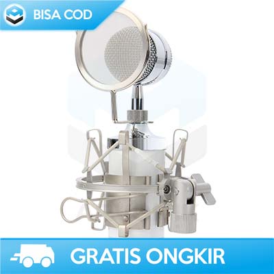 CONDENSER MICROPHONE TAFFSTUDIO BM 8000 DENGAN SHOCK PROOF MOUNT ORI