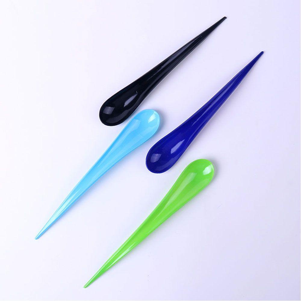 Populer 100pcs /Pack Sendok Mudah Digunakan Milkshake Multicolor Water Drop Spoon