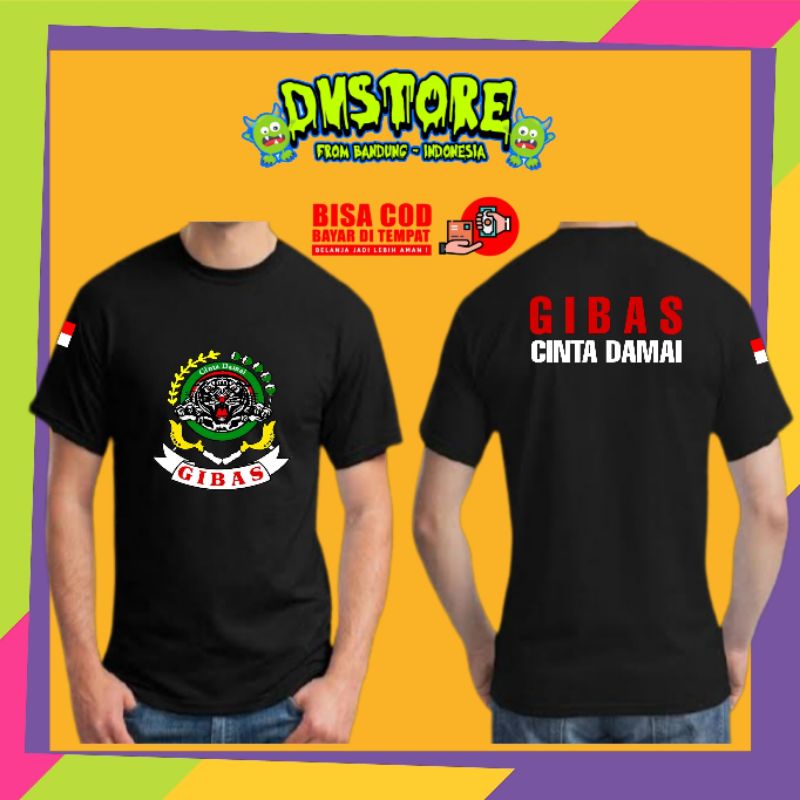 Kaos Ormas Gibas Cinta Damai//Kaos Gibas//Kaos Ormas//Atribut Gibas//Kaos Keren Murah Berkualitas//K