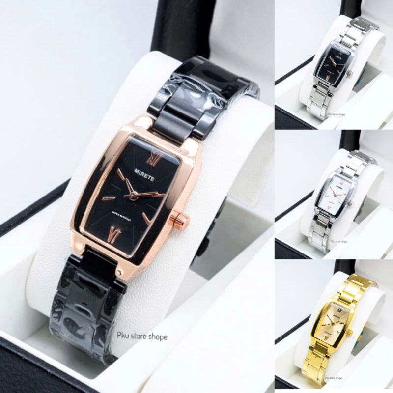 Jam Tangan wanita mirete tahan air model terbaru jam tangan cewek water resistant antai stainlis stil free batrai cadangan jam tangan wanita rantai gold hitam hitam rosgold silver jam tangann kasual wanita jam tangan cewek terlariss cod jam tangan mirete