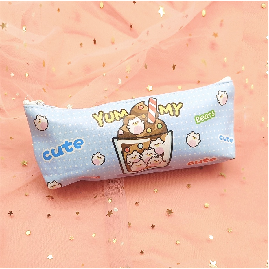 COD KOTAK PENSIL MOTIF LUCU UNIK / TEMPAT PENSIL / KOTAK PULPEN / TEMPAT ALAT TULIS PGS-BIRU