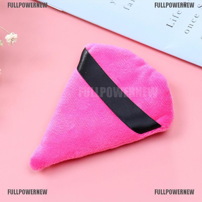 Spons Puff Mini Bentuk Segitiga Bahan Velvet Untuk Makeup