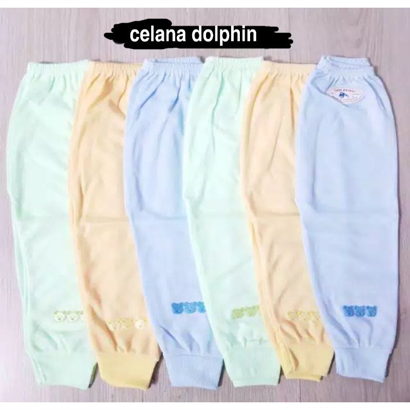 3pcs_ dolphin celana panjang bayi polos m.l.xl / celana dolphin panjang