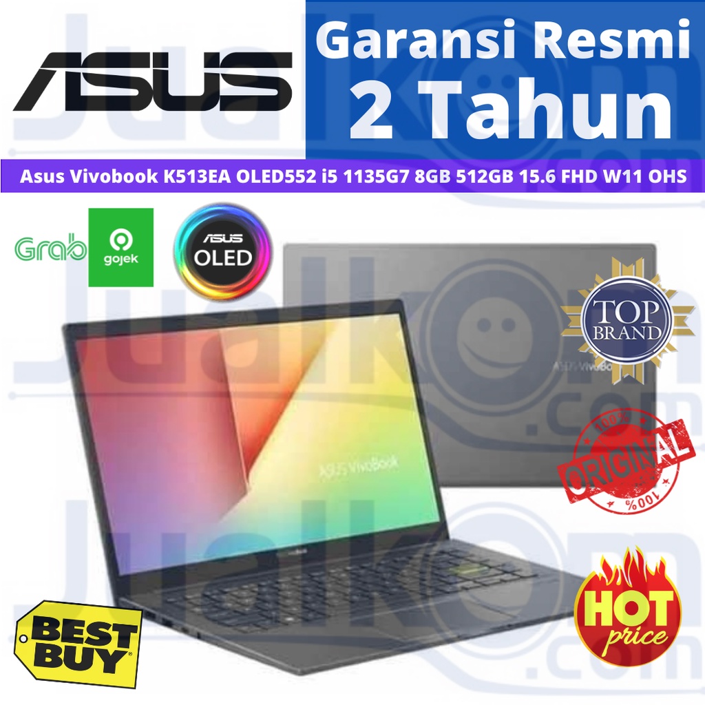 ASUS K513EA OLED552/553 i5 1135G7 8GB 512GB SSD 15.6&quot; FHD OLED  W11 + OHS