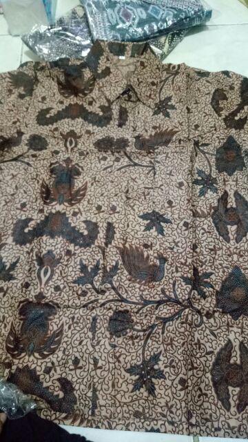Kemeja Batik Bahan Katun Ukuran Mlxl M Lingkar Dada 104cm L Lingkar Dada 108cm Xl Lingkar Dada 112cm