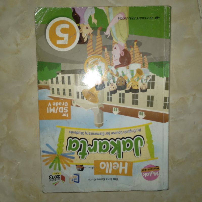 Buku sekolah bahasa inggris kelas 5 Sd hello jakarta erlangga (buku bekas
