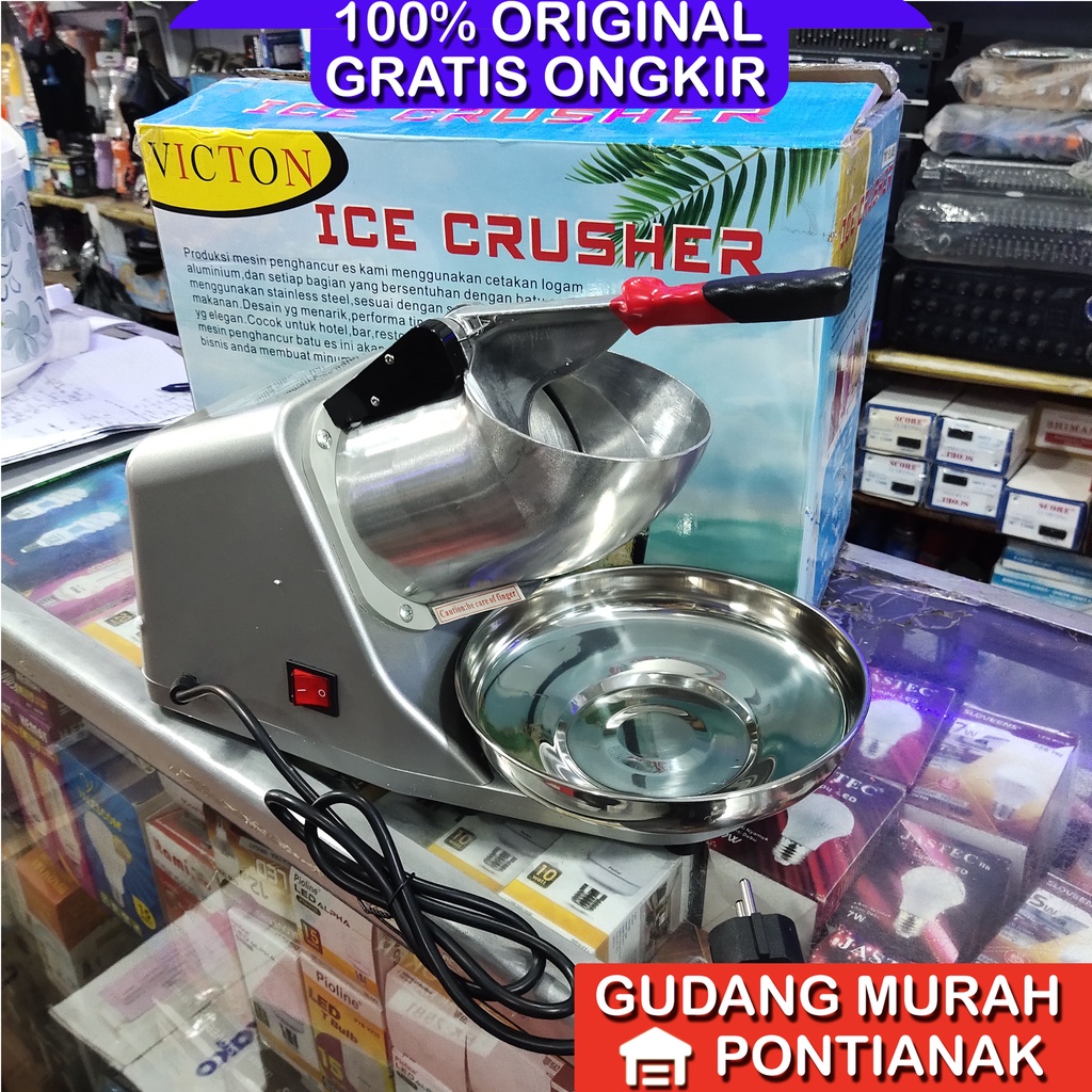 Mesin Pemarut Serut Es Batu mesin ice crusher 2 mata pisau VIPOO / ADVANCE