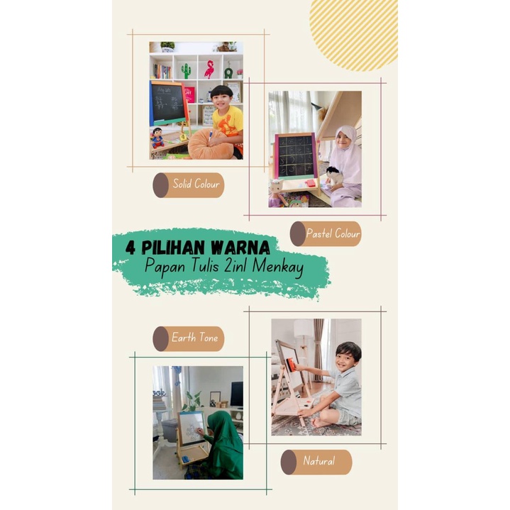 

Papan Tulis Anak Menkay 2 Sisi Magnet