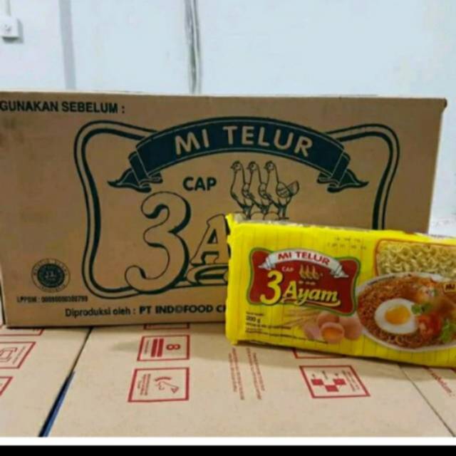 

Mie telor cap 3 ayam 200gr per pcs