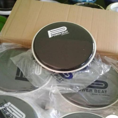 mika head membran darbuka, snare drum 8 " inch power beat hitam origina