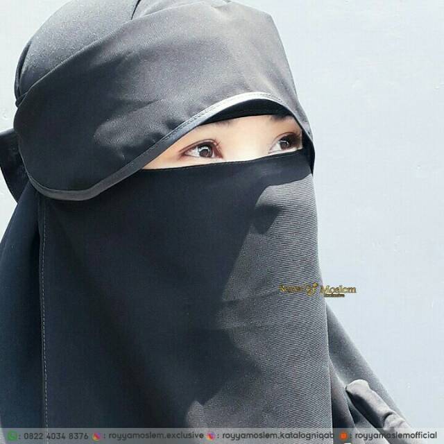 Naurah niqab / cadar poni / hidden eyes / flap niqab / niqab poni / niqab pony / royya moslem