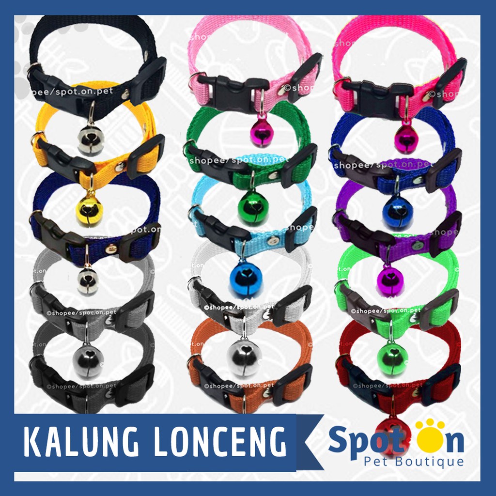 Kalung Lonceng 16mm 14mm 10mm | Kalung Polos Anjing Kucing Kelinci Lonceng Besar Murah