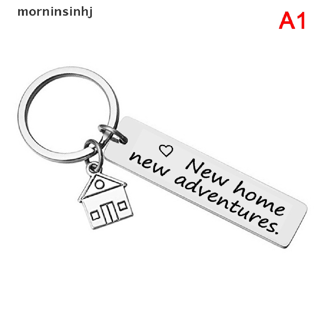 Mornin Adventure Gantungan Kunci Bentuk Rumah Bahan Stainless Steel