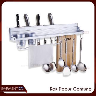  Rak  Dapur Dinding Kitchen Rack Bumbu  Gantung Aluminium  