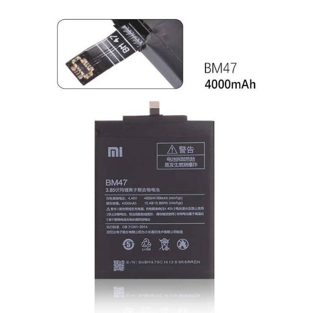 Baterai xiaomi bm47 redmi 3/redmi 3s/3pro/ 3x/ redmi 4x premium Quality