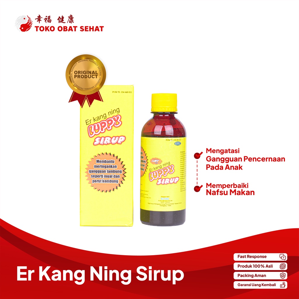 ER KANG NING LUPPY SIRUP obat nafsu makan anak - vitamin anak herbal