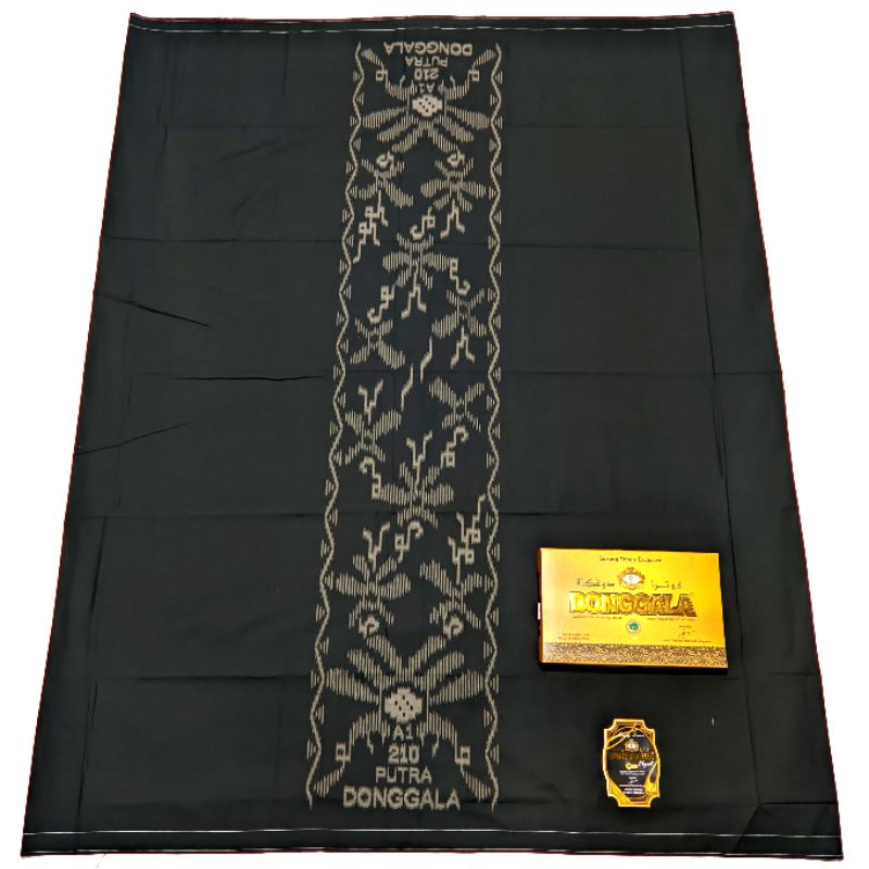 Sarung Donggala Original A1 Hitam Batik Polos Termurah