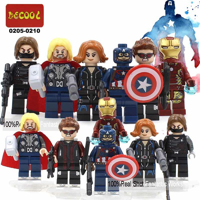 Brick Avengers Minifigure Lego Super Heroes Civil War marvel