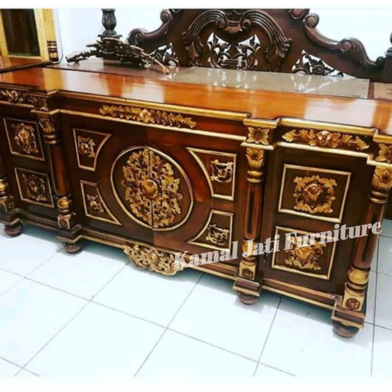 Bufet ukir jati jepara, bufet nusantara, kabinet ukir jati, bufet tv ukir