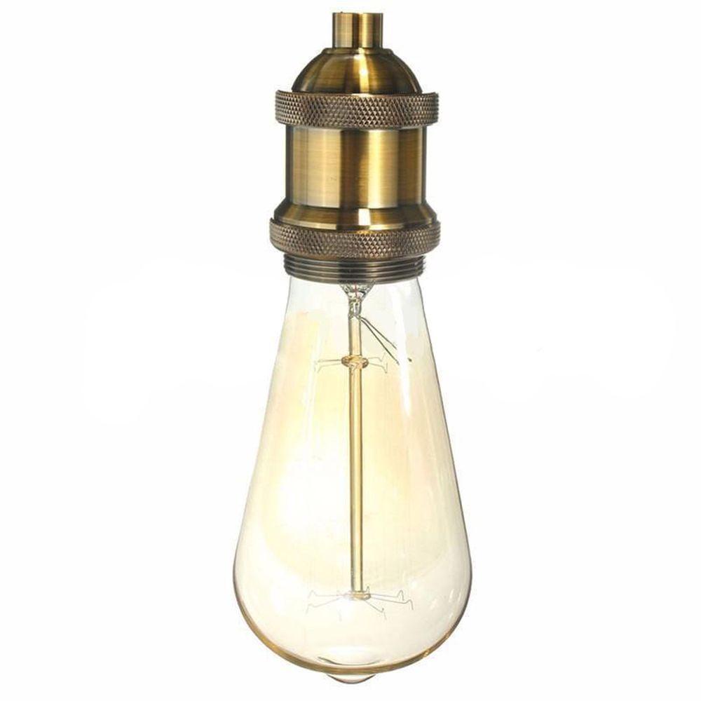 Nickolas1 Stop Kontak Lampu Loft Retro Golden Ulir Sekrup Antik Pendant Light Edison Lights Base