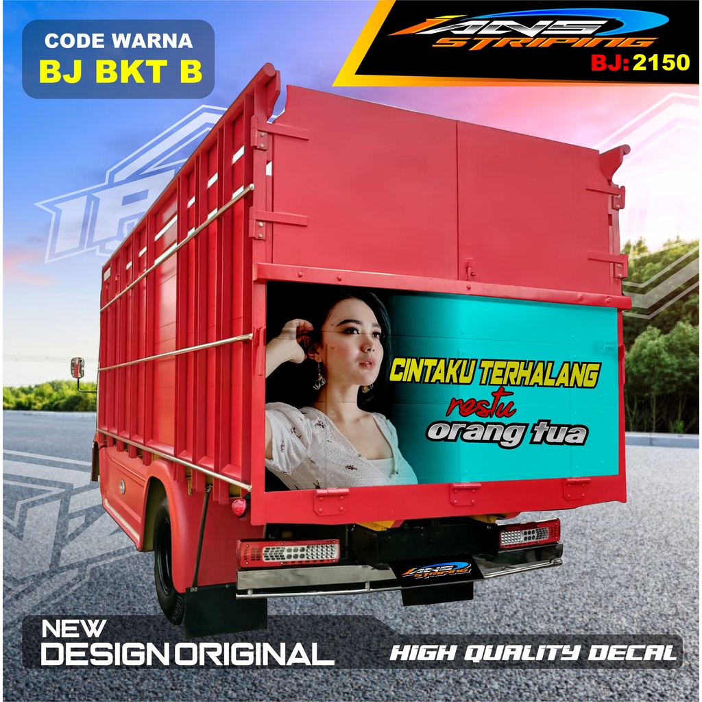 DECAL STIKER PINTU BELAKANG TRUK GIGA / STICKER VARIASI BAK BELAKANG DAMTRUK,TRONTON / STIKER MOBIL