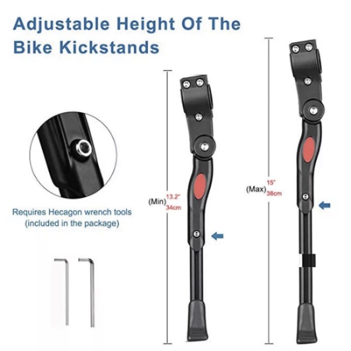 Standar sepeda kickstand adjustable alloy kickstand bike