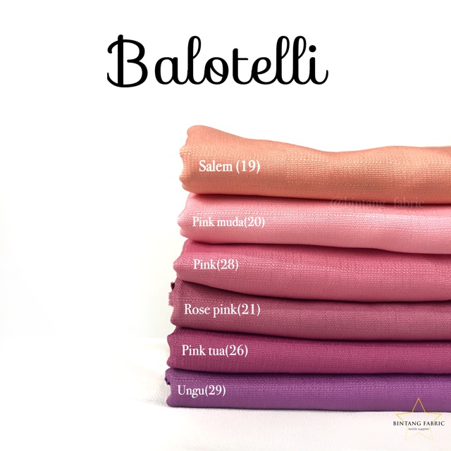 Bahan Bintang Fabric Kain Baloteli Polosan 1 meter-5