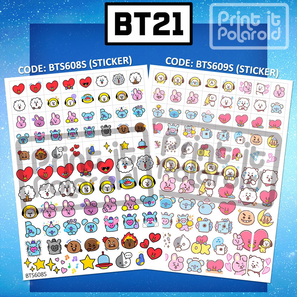 

STICKER A6 BT21 emoji emotikon stiker line friends korea kpop buku diary notes catatan note