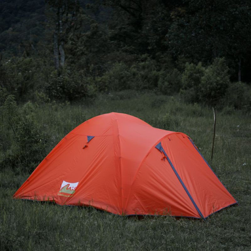 Tenda Camping 4 Orang Dewasa  frame fiber Tent Kemping Mountain Inn Sport Borneo 4 Double Layer