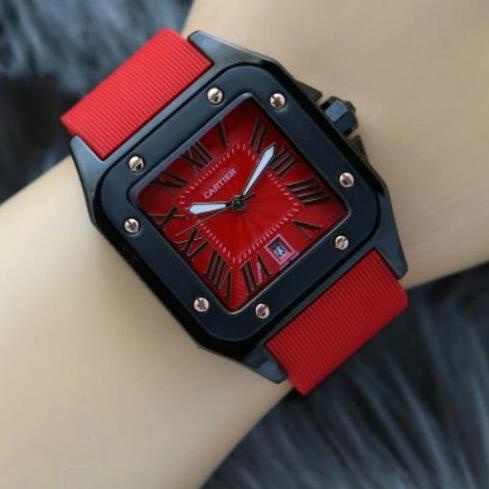ϟ Segera Dapatkan ϟ jam tangan wanita Cartier rubber polos ring hitam tgl aktf reseller ,3.5cm ..,,.,,.,
