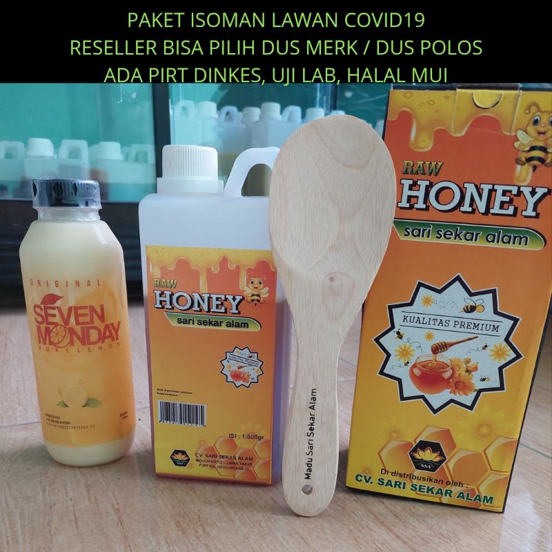 PAKET DIET SEHAT MADU 1 KG + PURE LEMON SEVEN MONDAY 500 ML