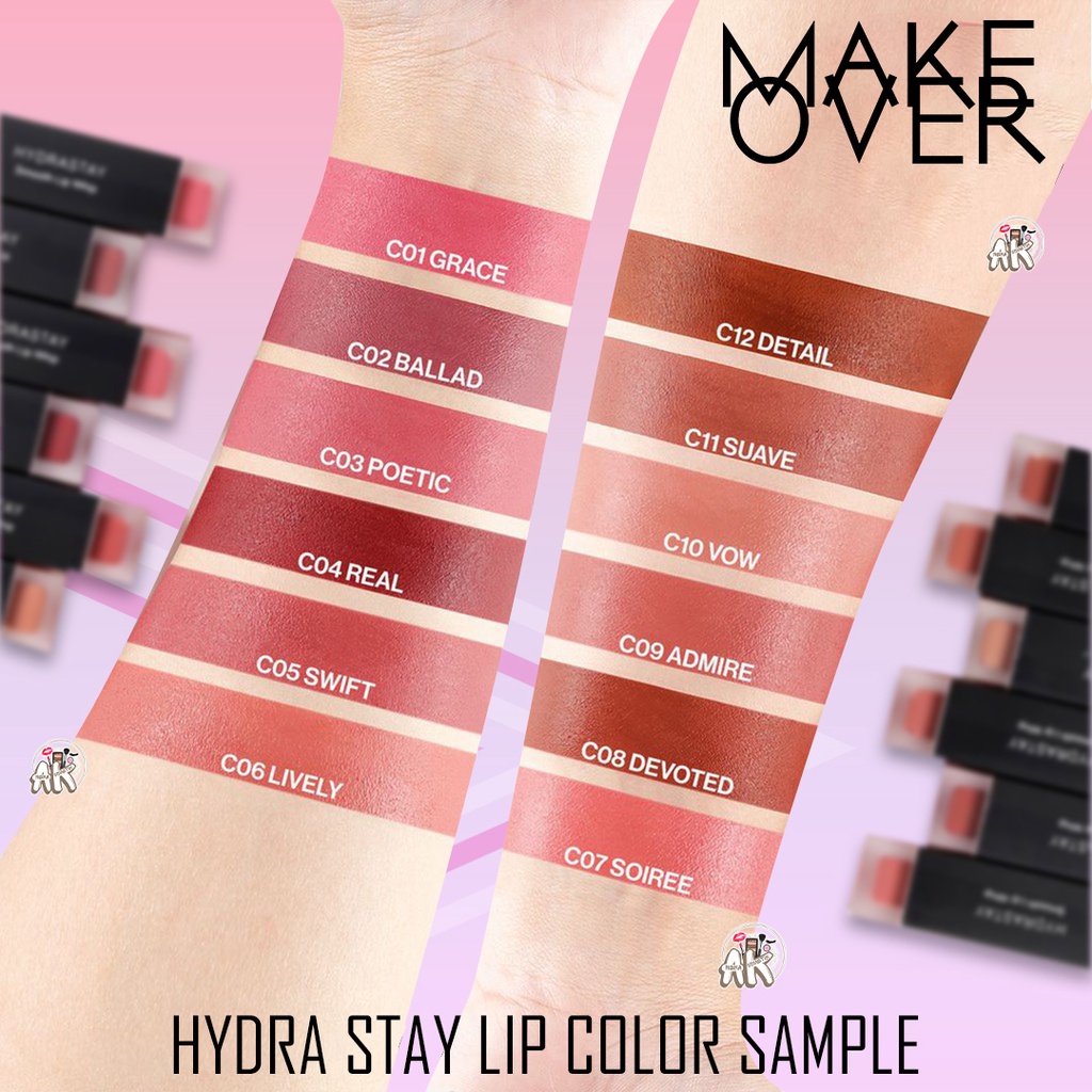 MAKE OVER HYDRASTAY SMOOTH LIP WHIP 6.5G / LIP CREAM HYDRA SMOOTH FINISH