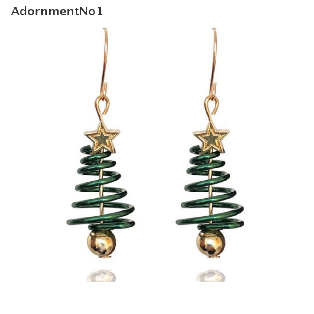 (AdornmentNo1) Anting Tusuk Gantung Desain Pohon Natal + Bintang Untuk Wanita