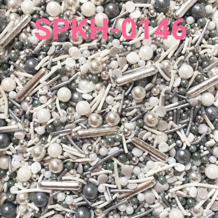 

SPKH-0146 SPRINKLES SPRINKLE SPRINKEL 500GR MUTIARA SILVER PERAK MIX BERKUALITAS TINGGI