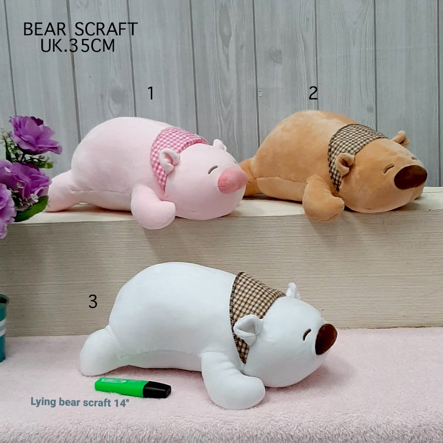 Bear scraft soft import cute bantal animal beruang 35cm we bare teddy