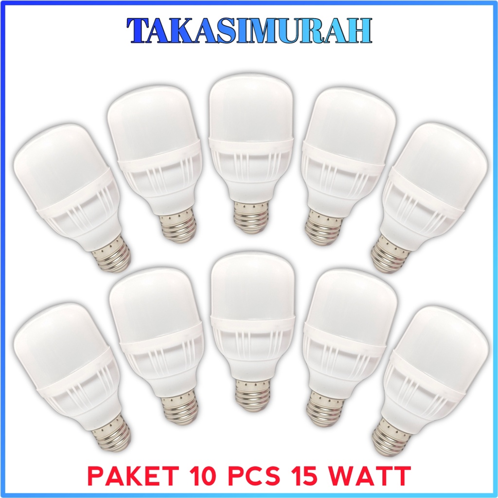 Paket 10 Pcs TAKASIMURAH Lampu LED Capsule 15 Watt - Cahaya Putih