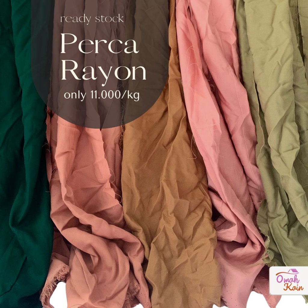 Perca Kain Rayon Kiloan (potongan ujung roll,lebar 1,5 m)