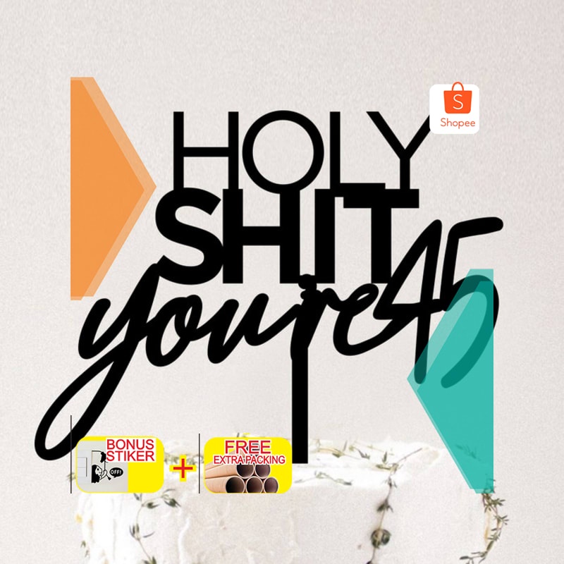 Terlaris Custom Cake Topper Akrilik Tulisan Huruf Acrylic Topper Kue - 10cm Keren